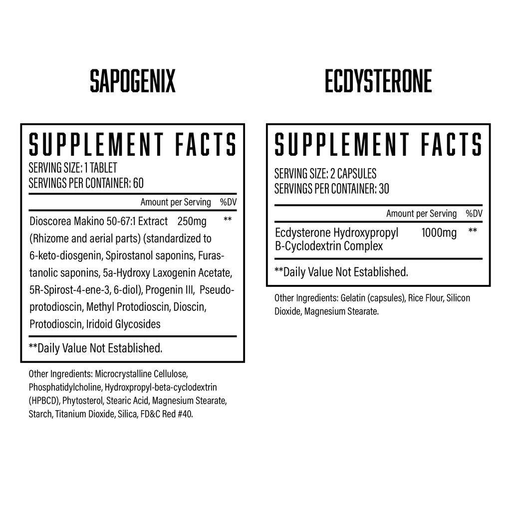 Advanced Anabolic Stack ingredient label