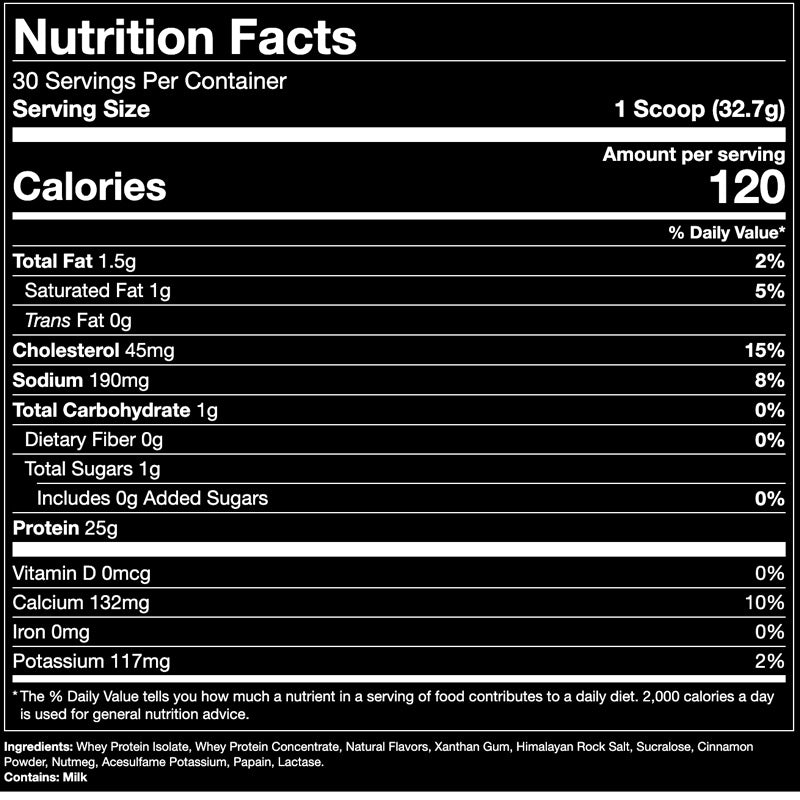 Gorilla Mode Protein ingredient label