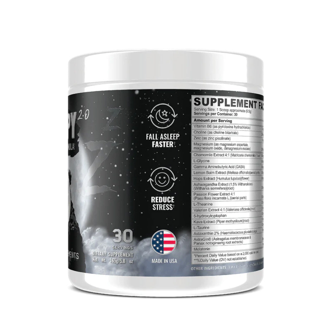 Sleepy Sleep Aid ingredient label