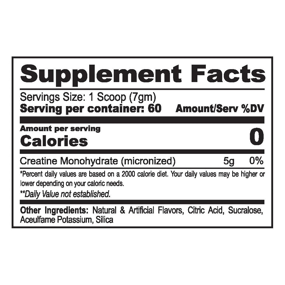 Metabolic Nutrition Creatine Plus ingredient label 2