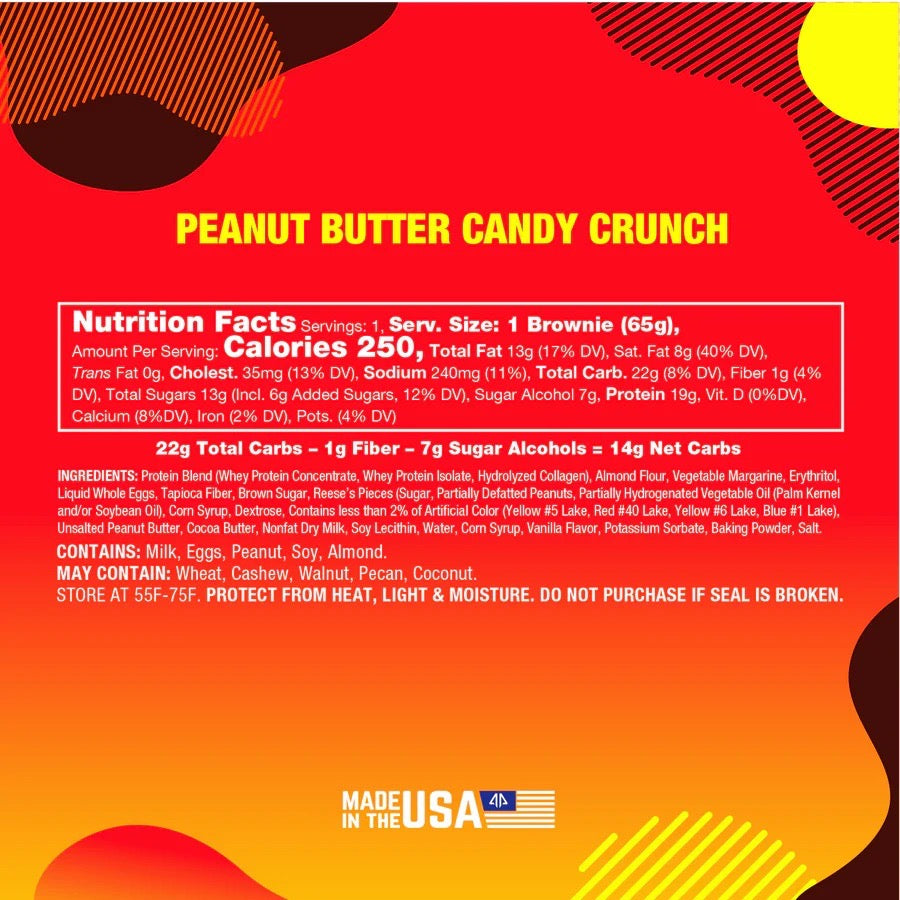 AP PrimeBites Brownies ingredient label