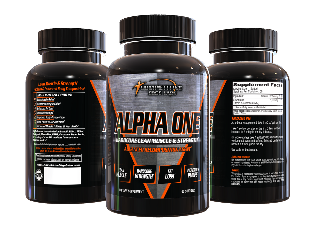Alpha One Natural Recomp ingredient label