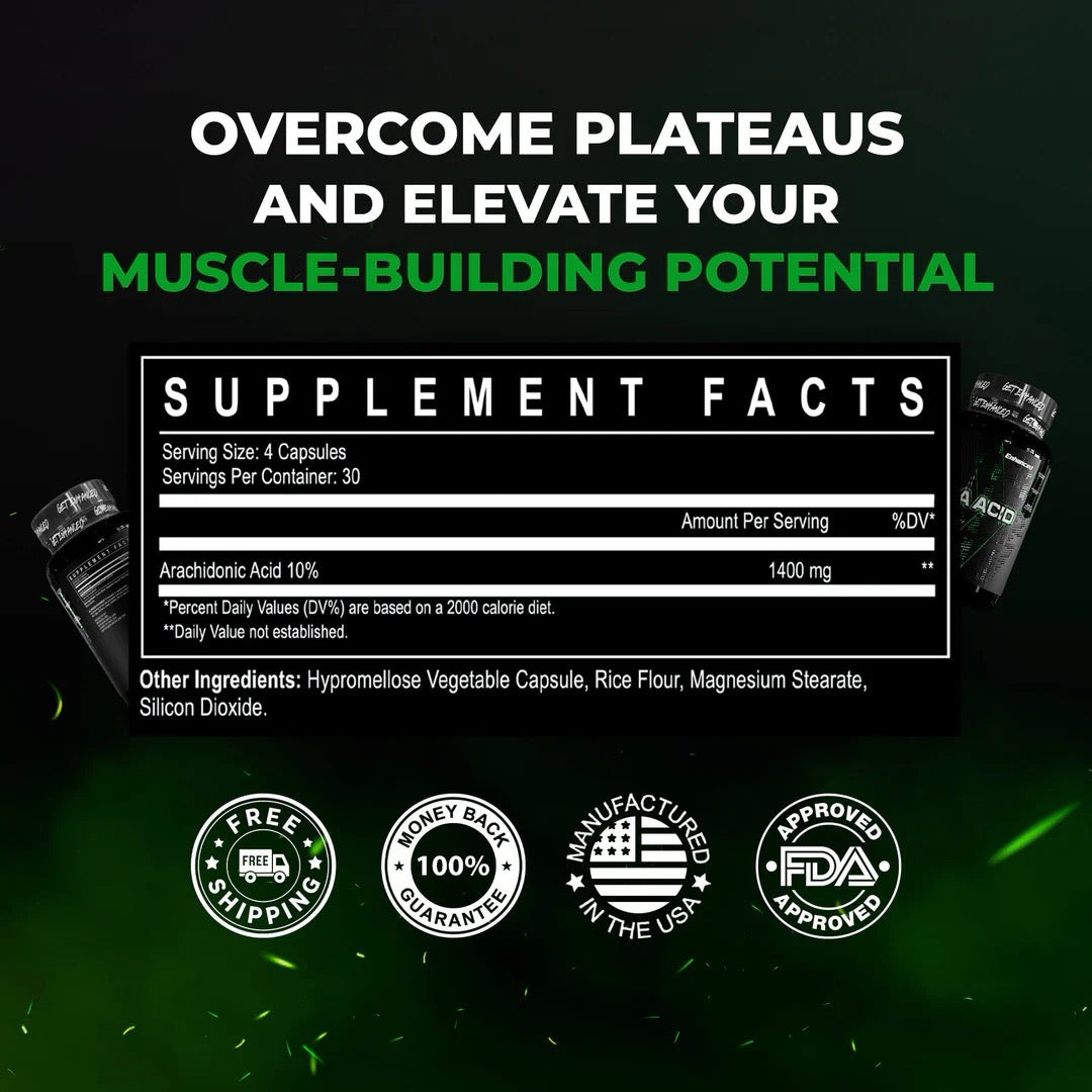 Enhanced Ara Acid ingredient label 2