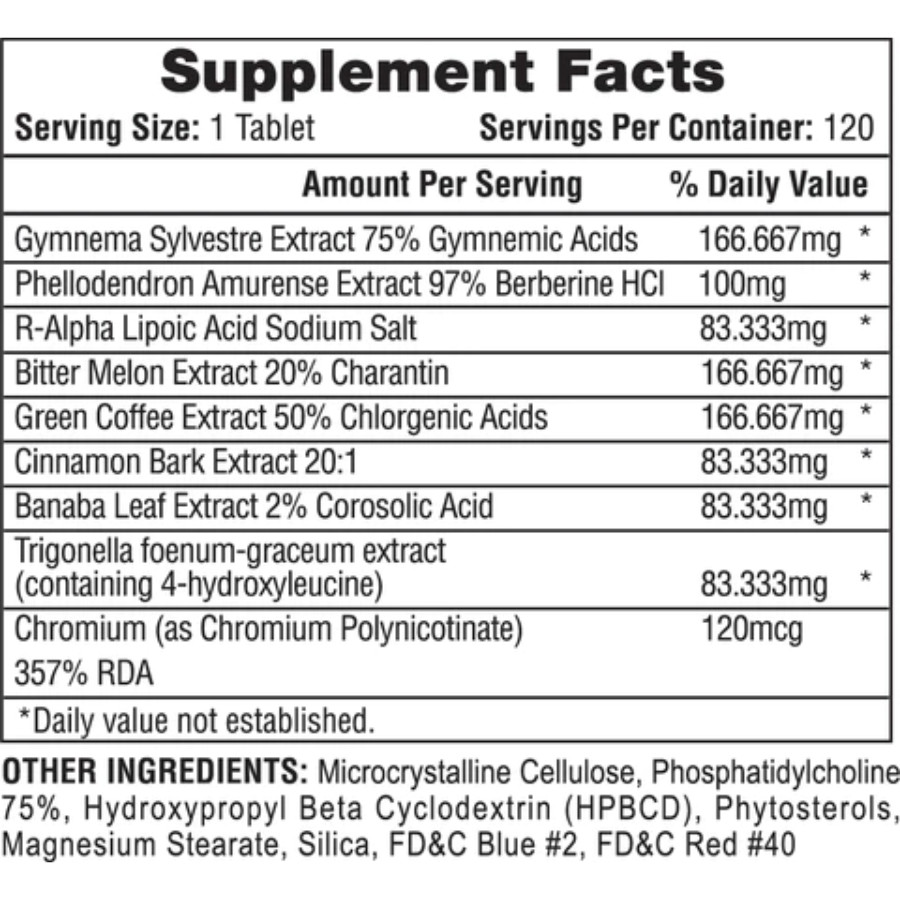 hi tech pharmaceuticals insuload 120ct ingredient label