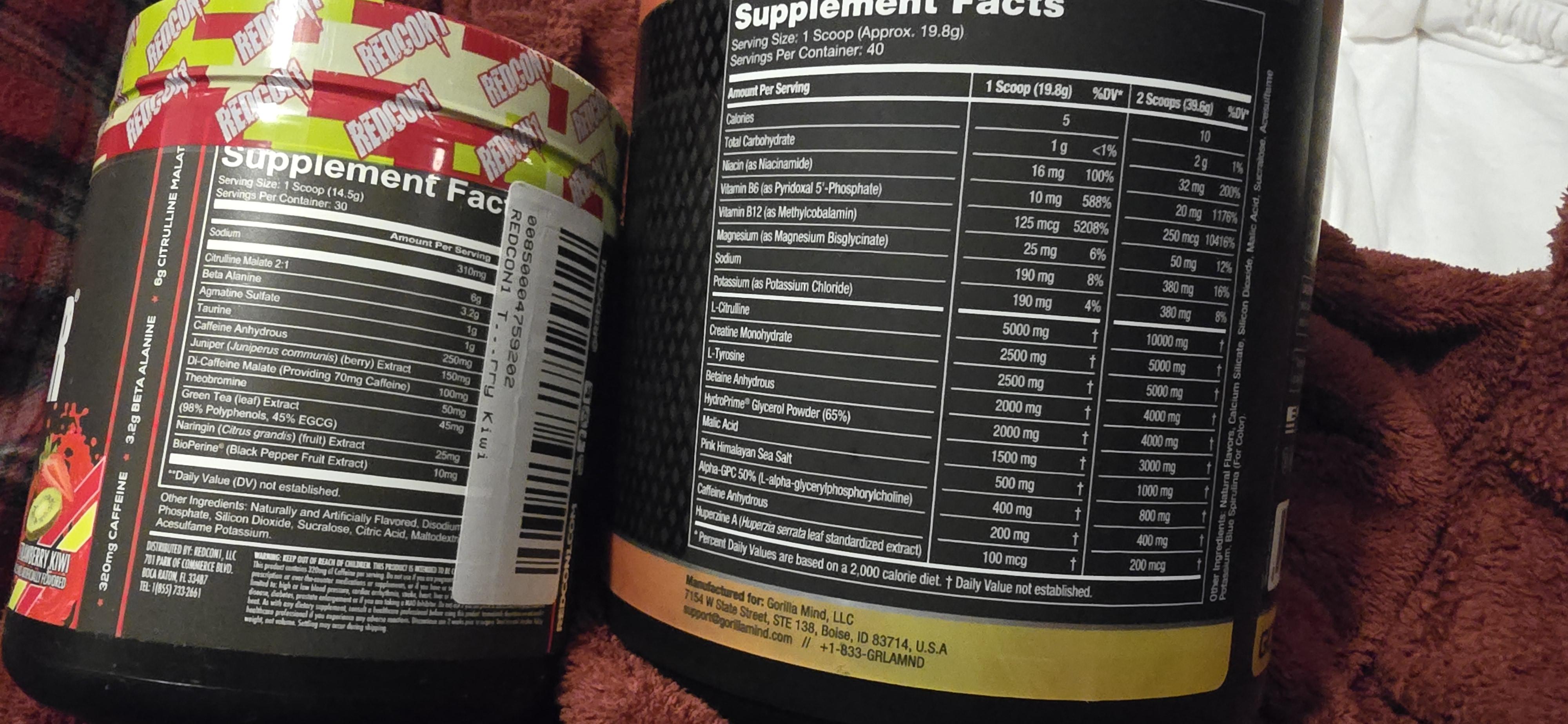 Dystopia Nutrition Dystopia Pre-Workout ingredient label 2