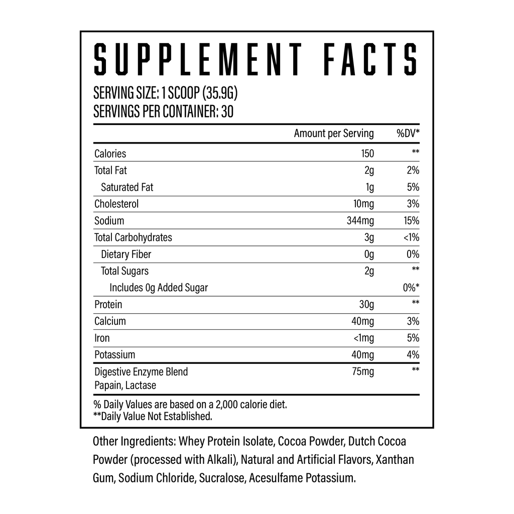 Huge Whey | Protein Powder ingredient label 5