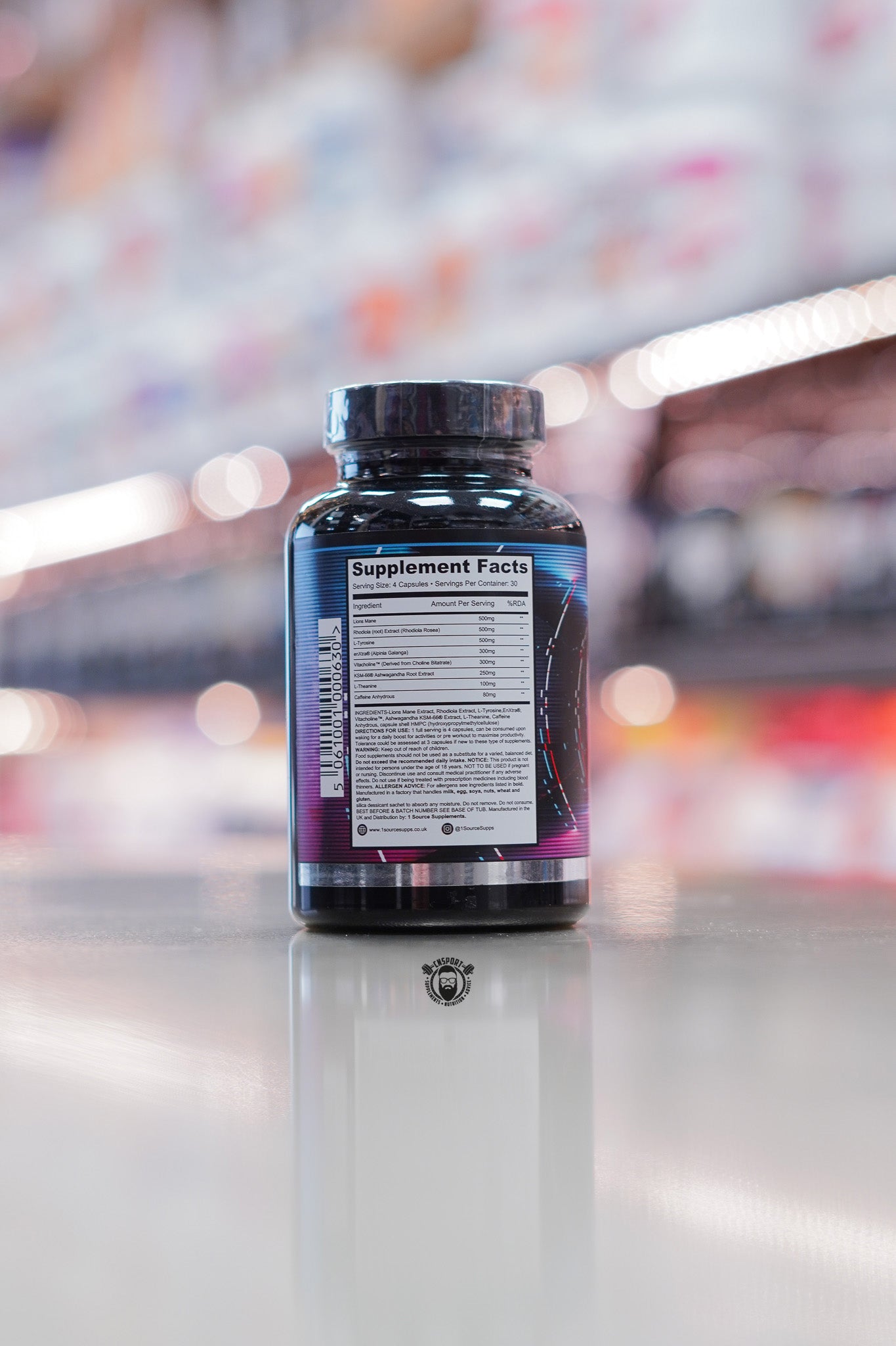 1 Source Supplements - Alert 1 - 30 Servings ingredient label