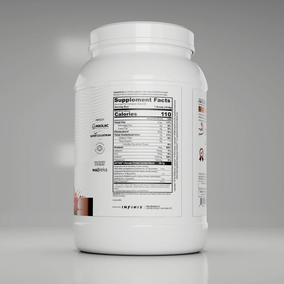 Infinis Protein ingredient label 5
