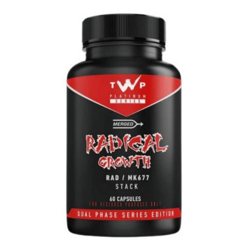 TWP Nutrition Radical Growth 60 Capsules | RAD-140 & MK-677 SARMs Stack | Cross The Limits