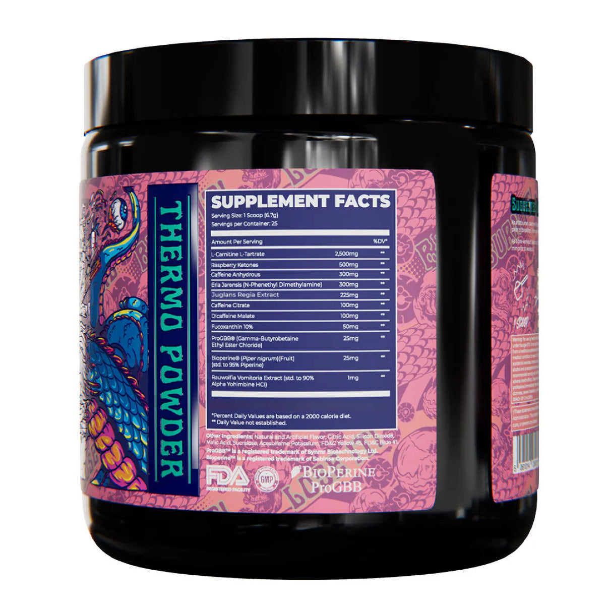 Herolean Fat Burner ingredient label