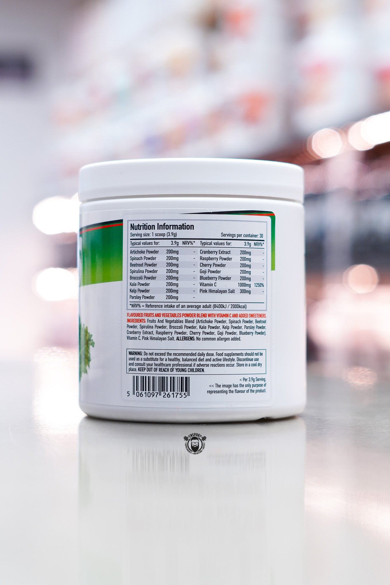 Per4m - Greens Daily - 30 Servings ingredient label