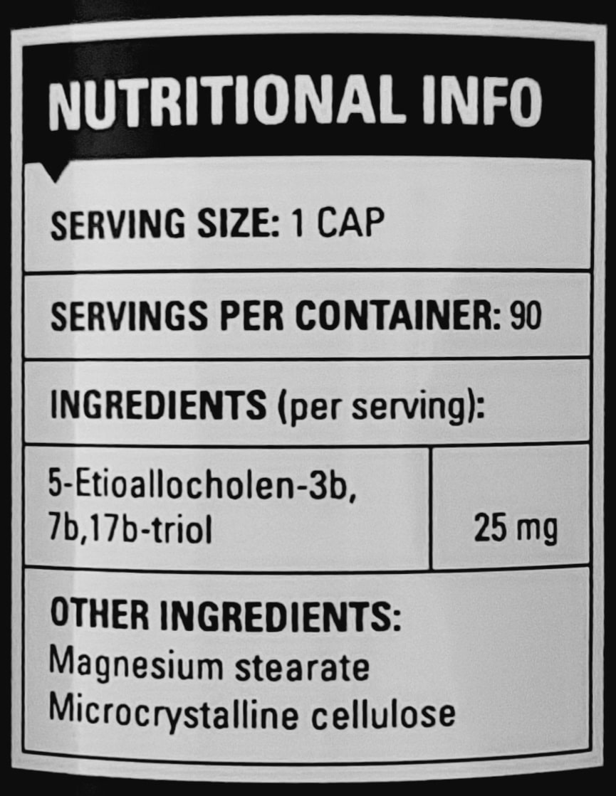 brawn nutrition 5-at 90caps ingredient label