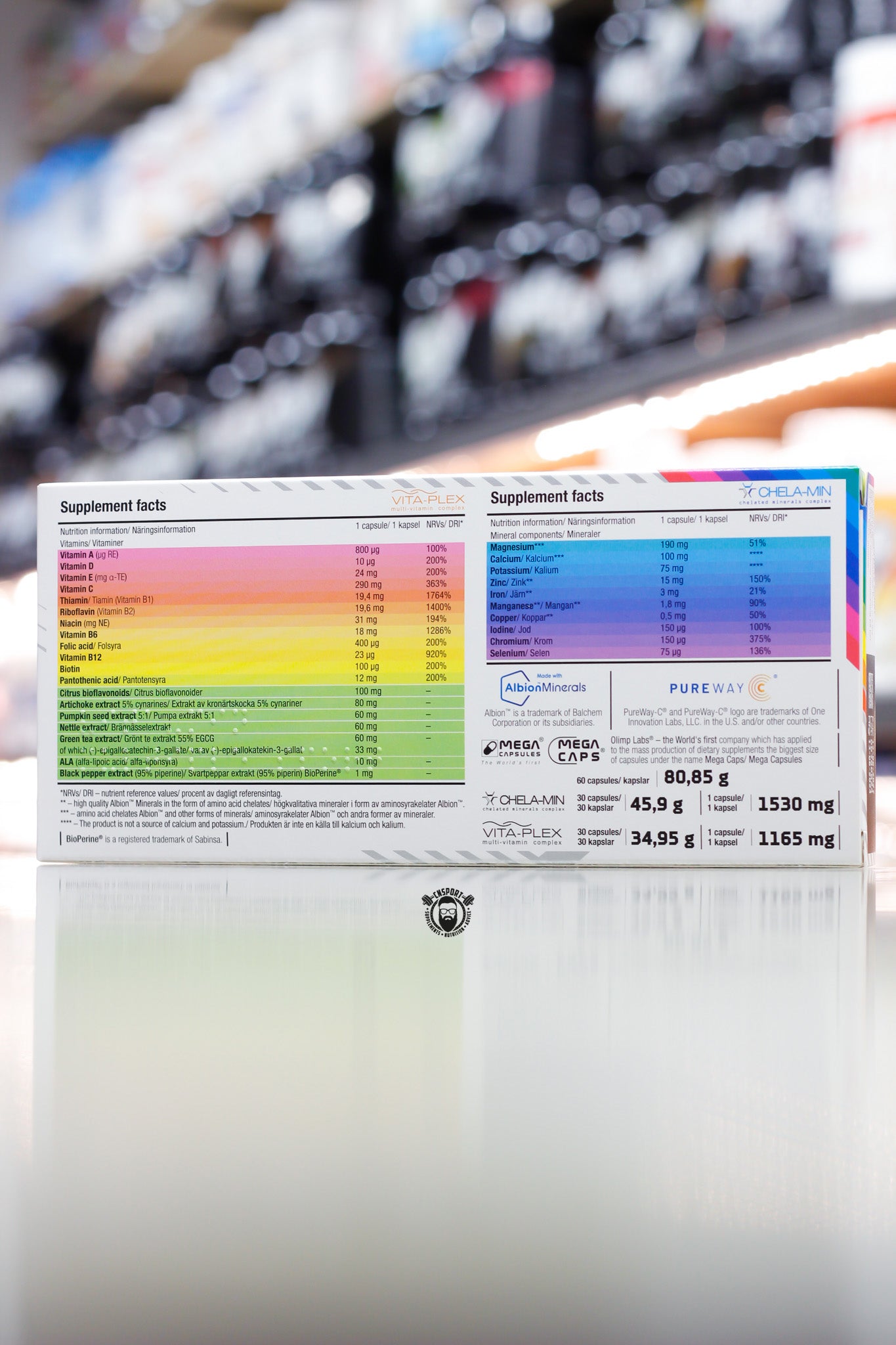 Olimp - Vita-Min Multiple Sport - 60 Capsules ingredient label