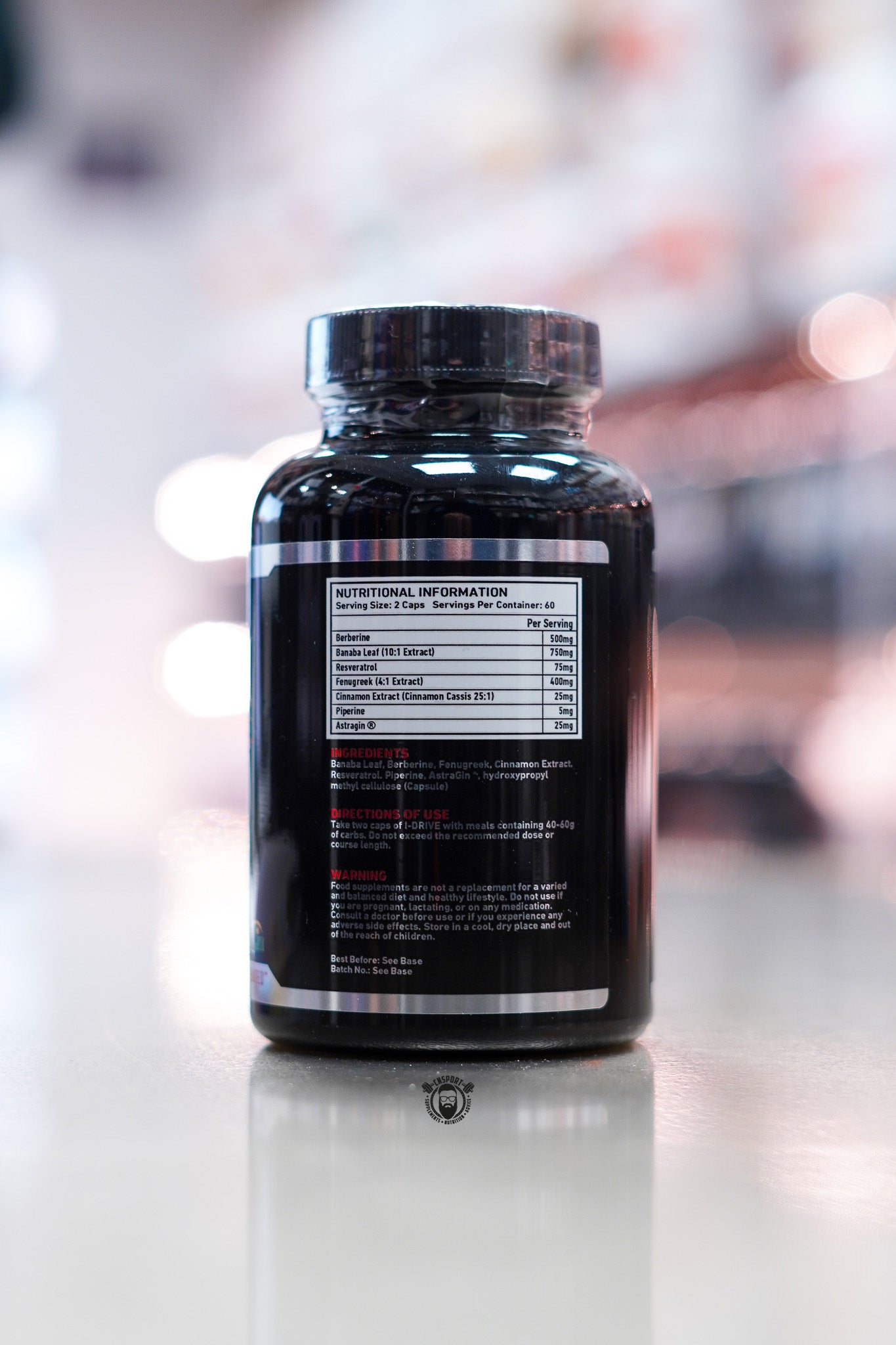 TWP - I - Drive - 120 Capsules ingredient label