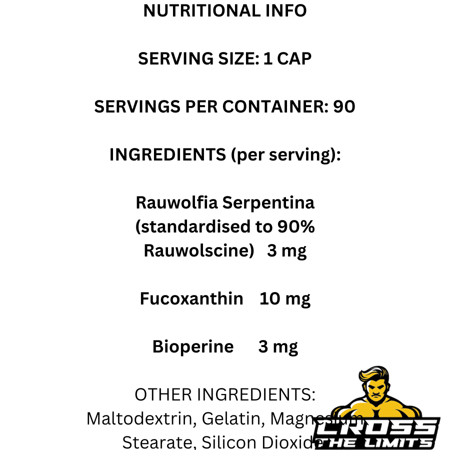 brawn nutrition gamma burn 90caps ingredient label