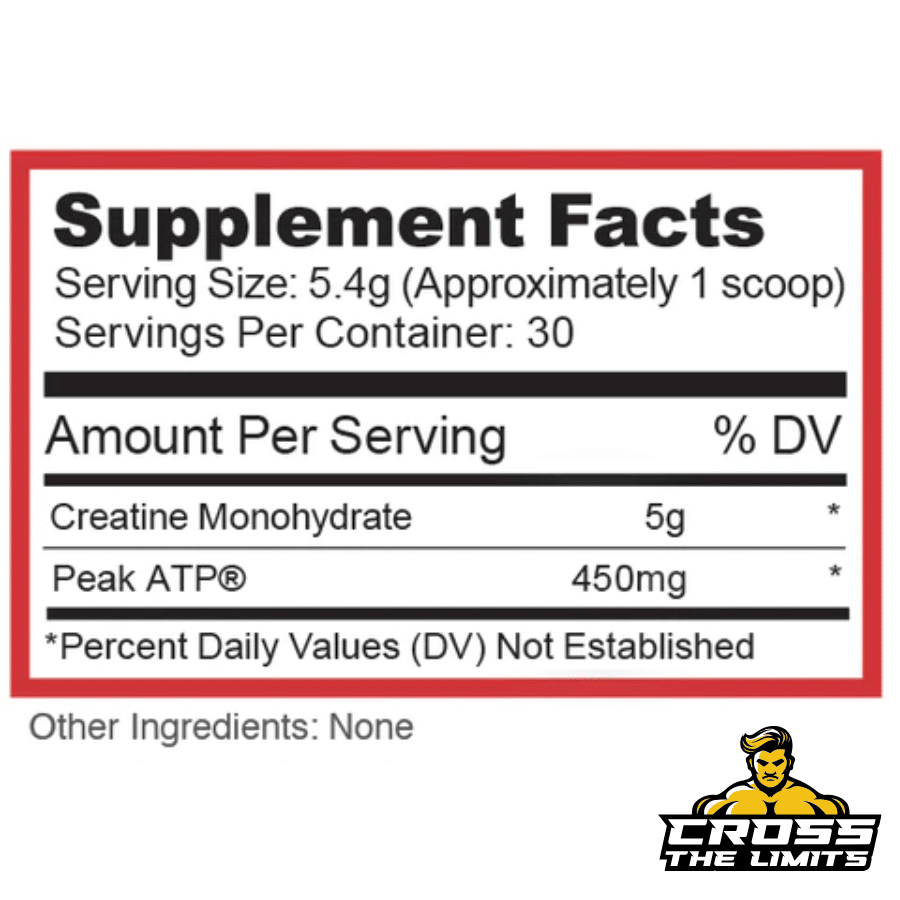 purus labs creatine atp unfl. 162g ingredient label