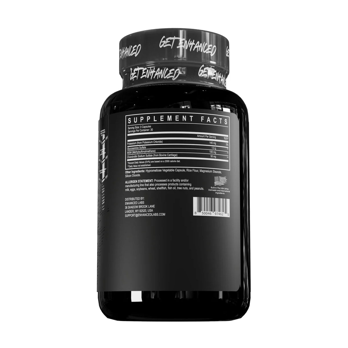 Enhanced Joint Guard ingredient label